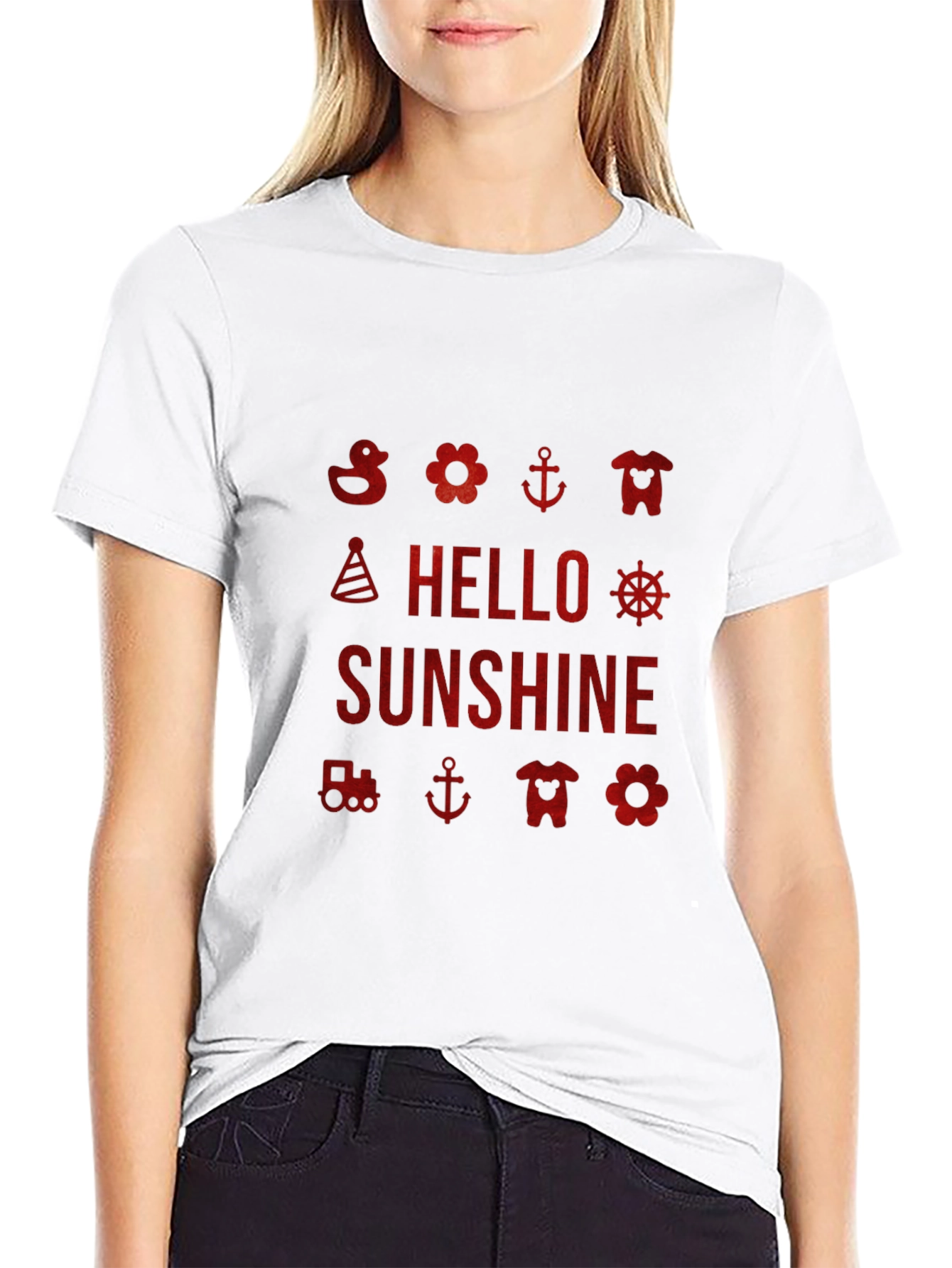 Hello Sunshine Graphic Print Tee