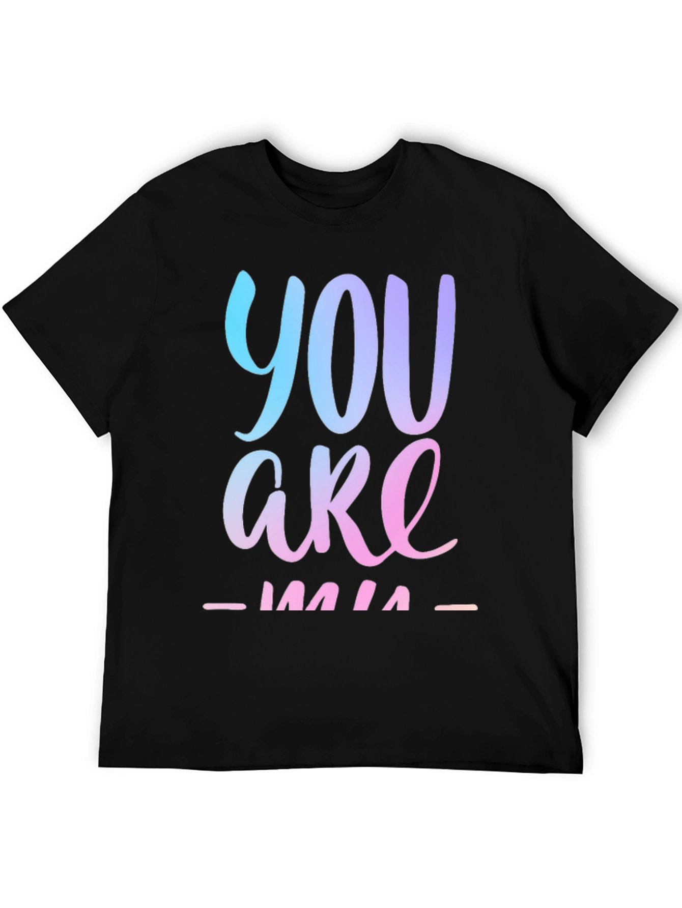 You Are Mine Gradient Graphic Tee - Black