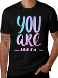 You Are Mine Gradient Graphic Tee - Black