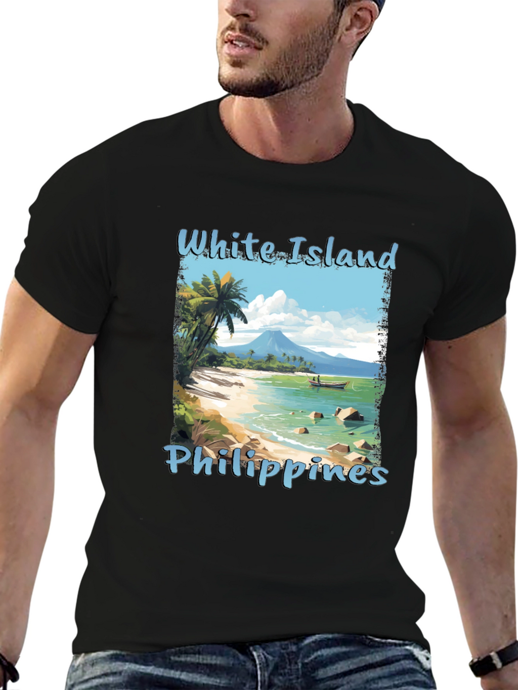 White Island Philippines Graphic T-Shirt