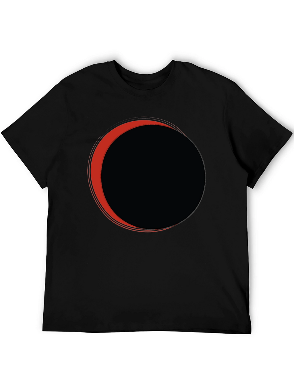 Eclipse Graphic Tee - Black Casual T-Shirt