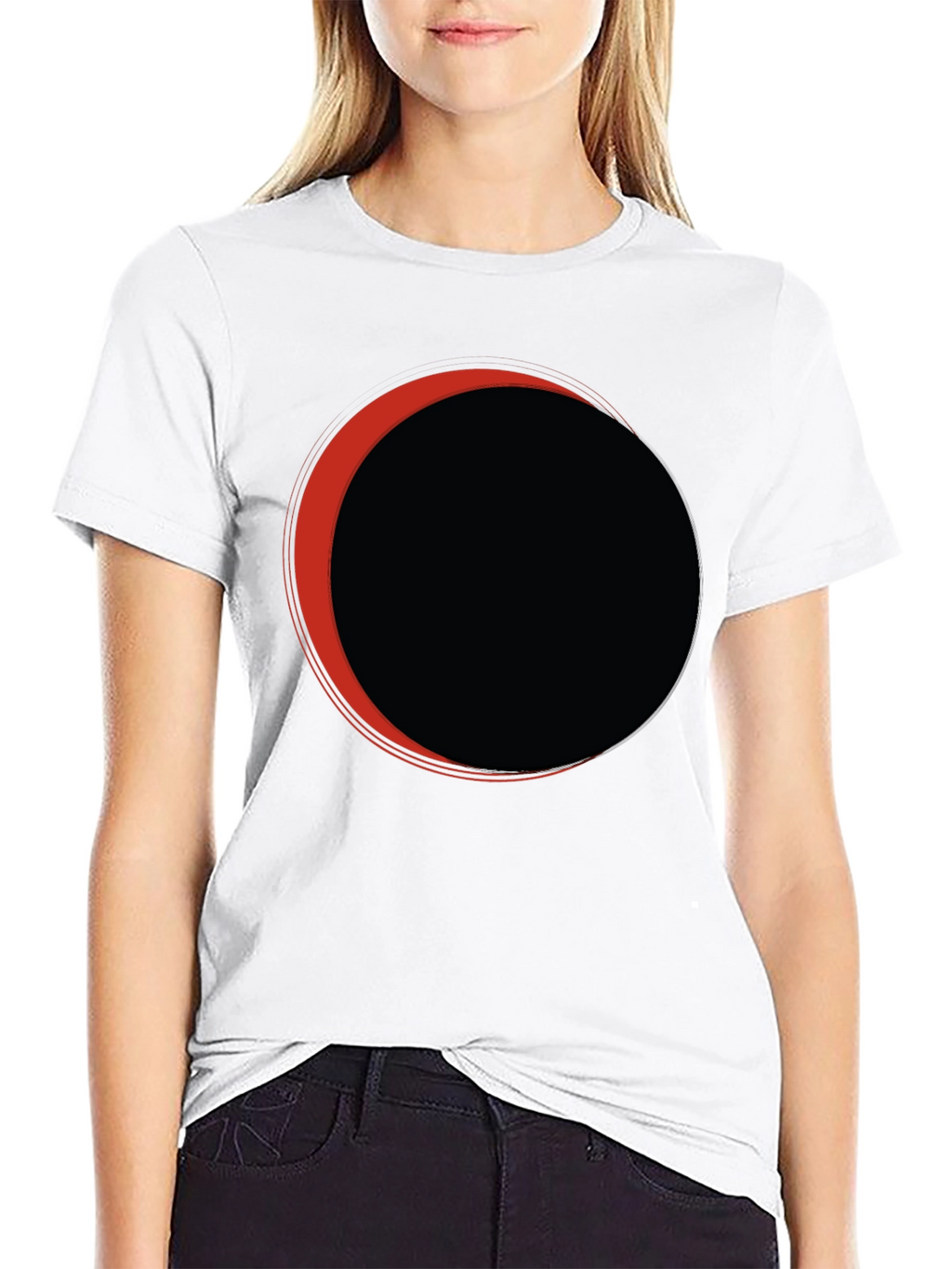 Eclipse Graphic Tee - Black Casual T-Shirt