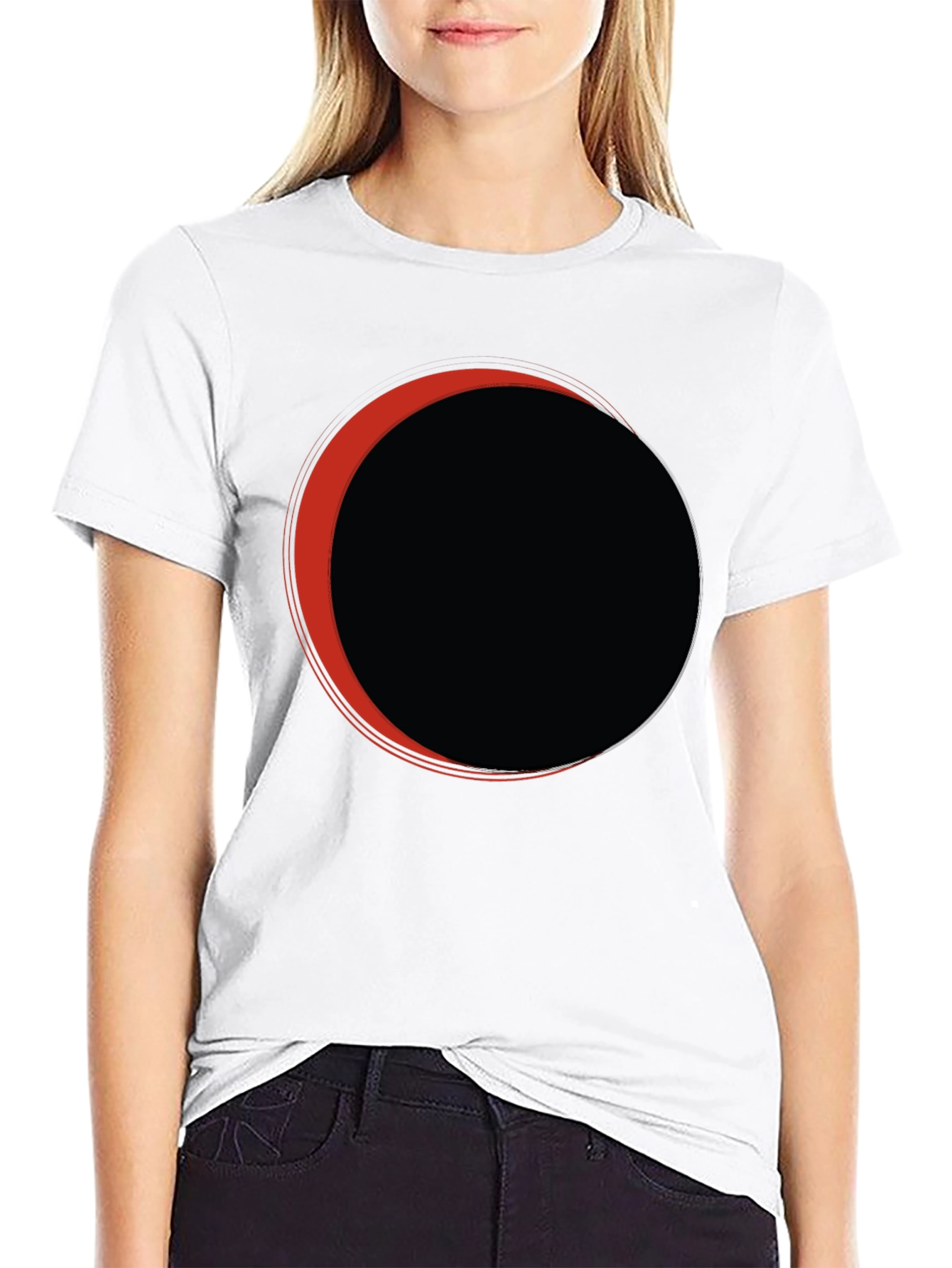 Eclipse Graphic Tee - Black Casual T-Shirt