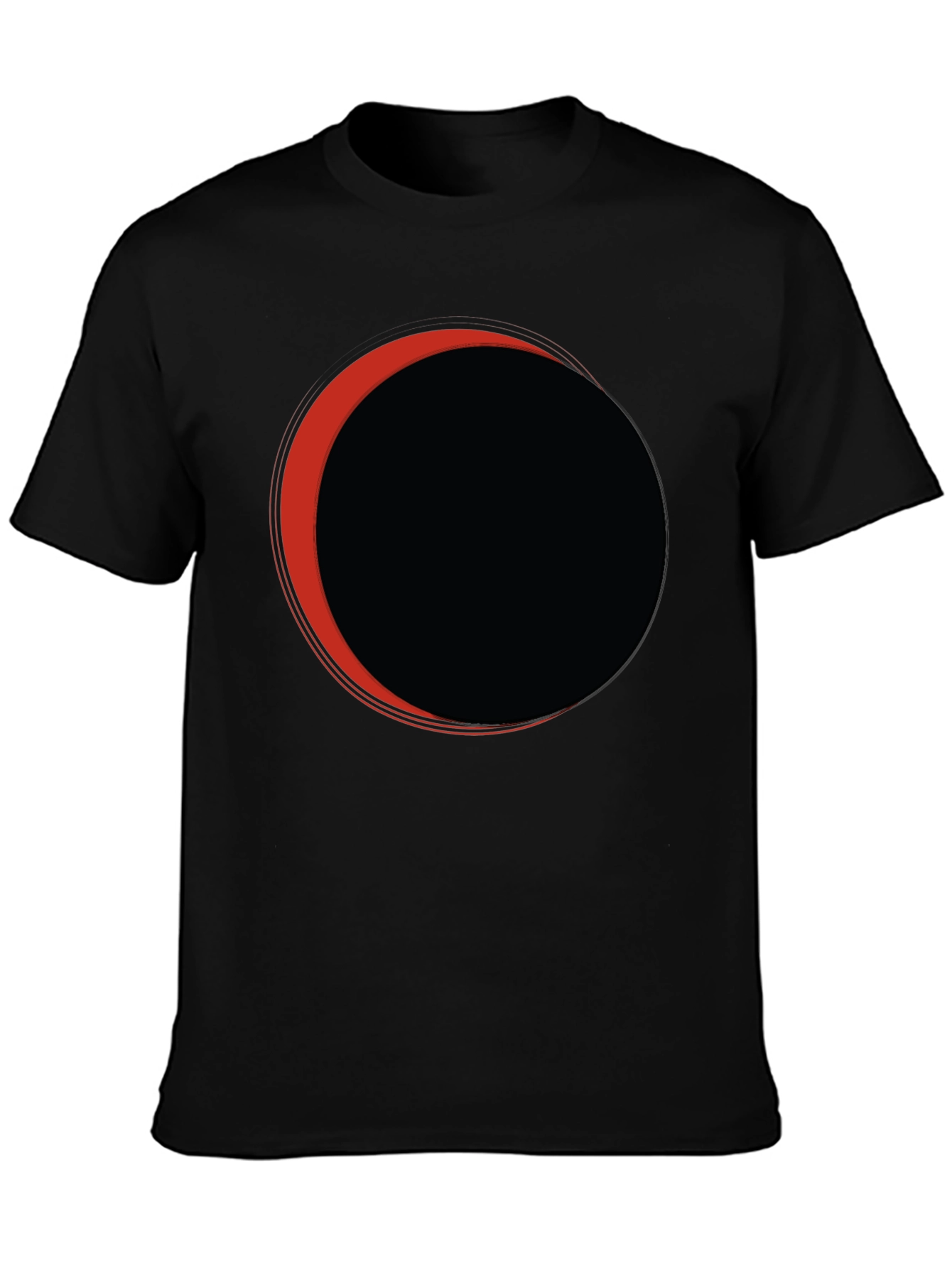 Eclipse Graphic Tee - Black Casual T-Shirt