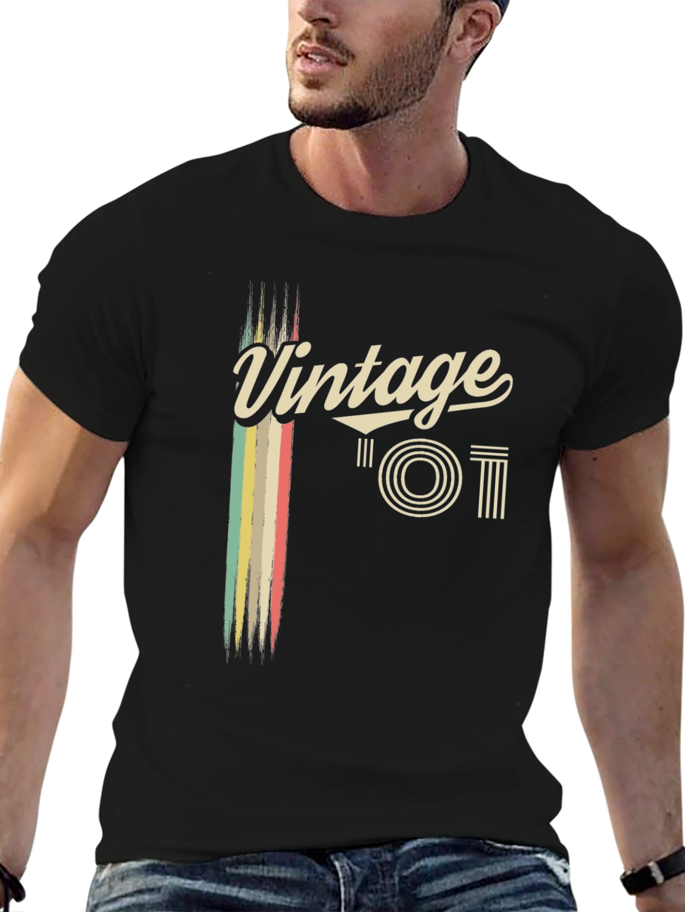 Vintage Style Black T-Shirt