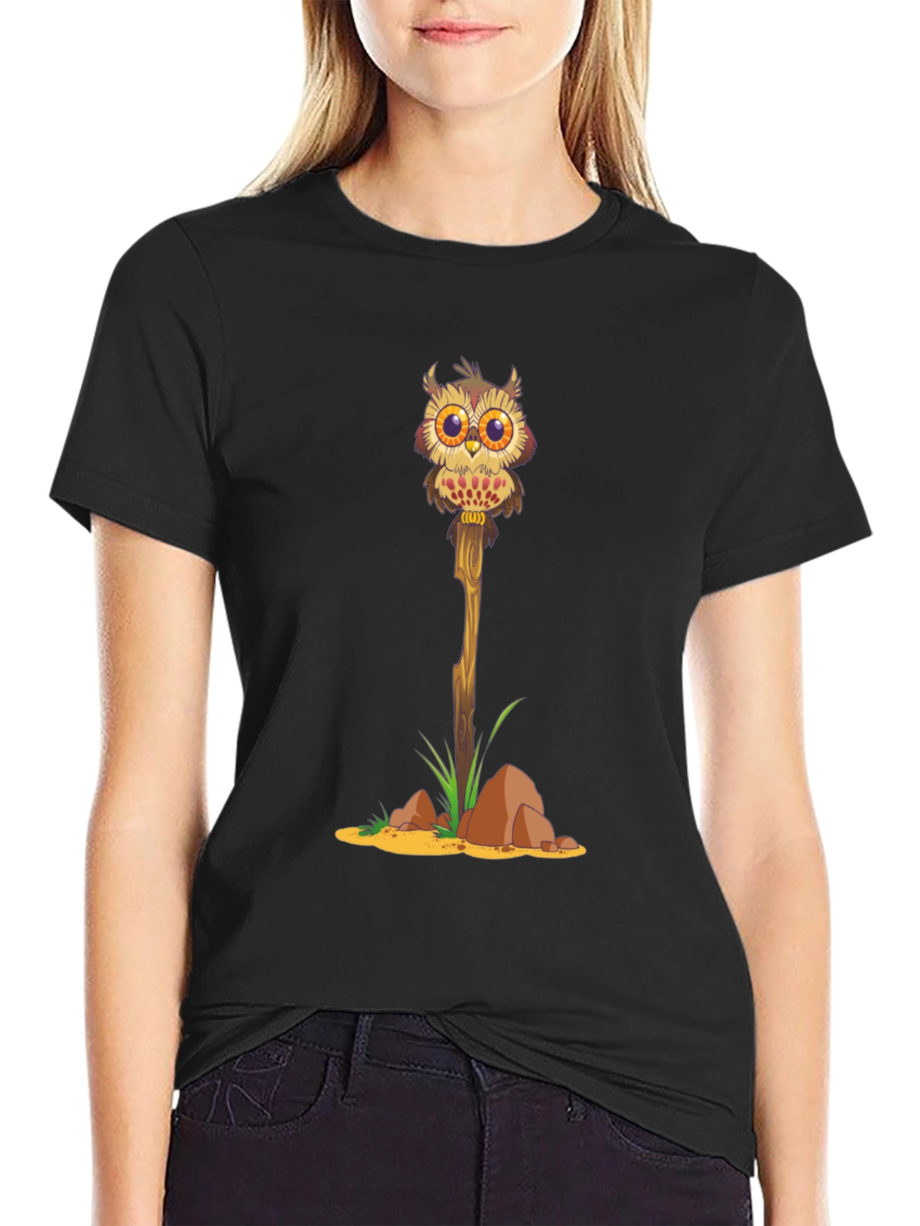 Owl on a Stick Graphic Tee