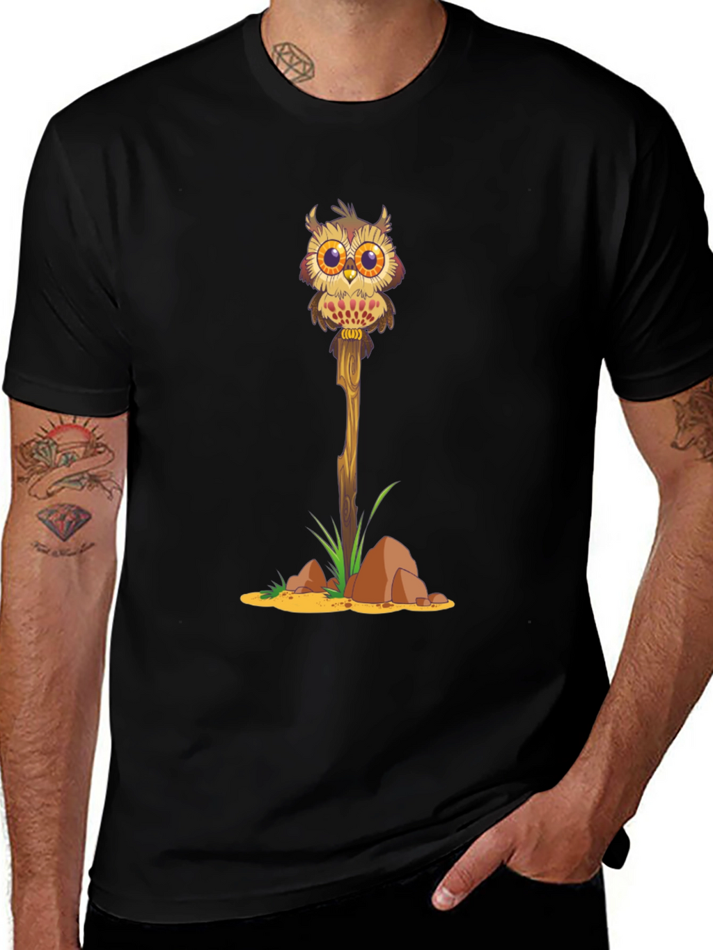 Owl on a Stick Graphic Tee