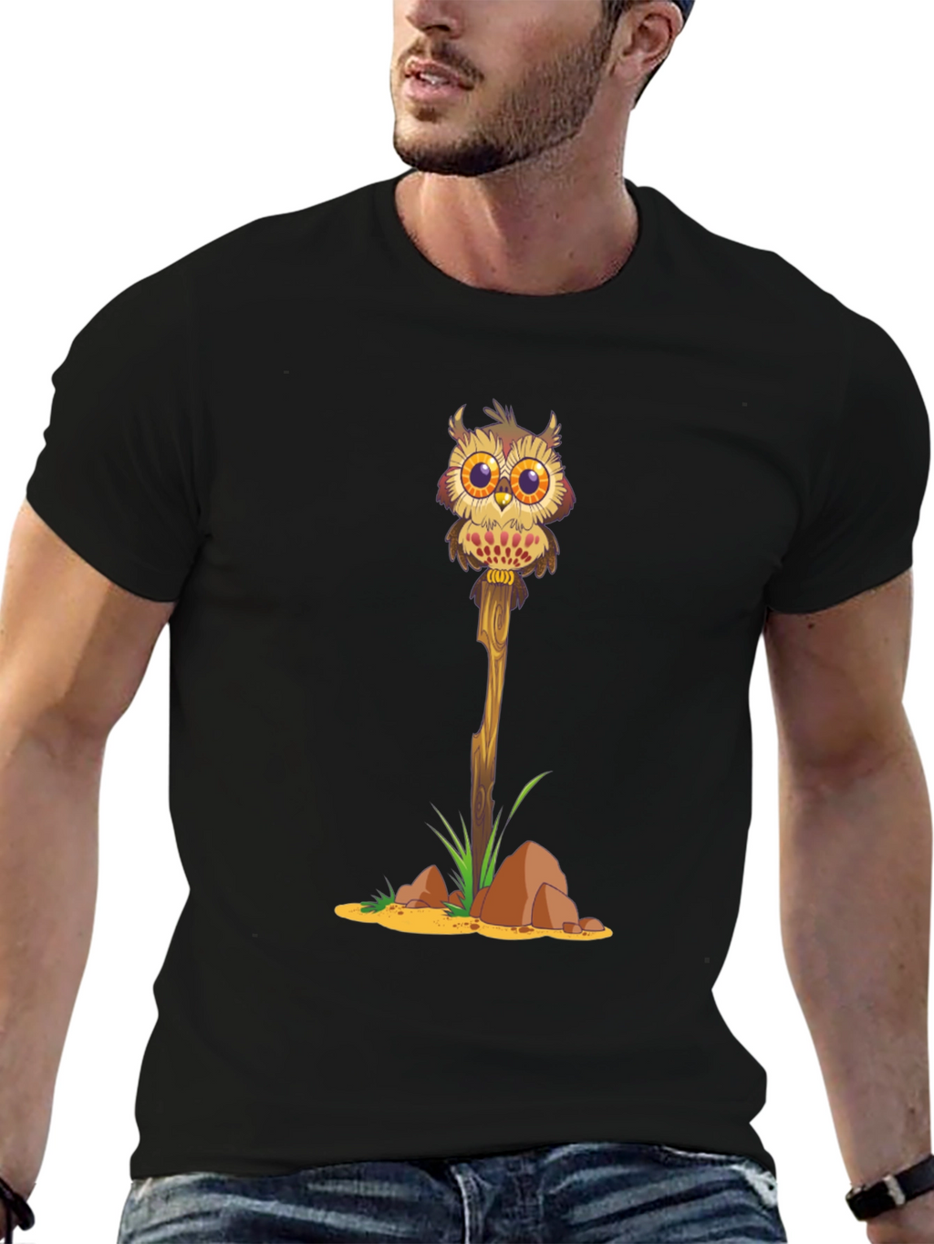 Owl on a Stick Graphic Tee