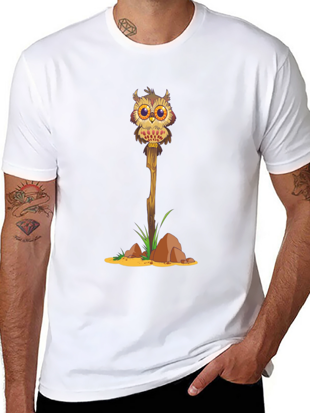 Owl on a Stick Graphic Tee