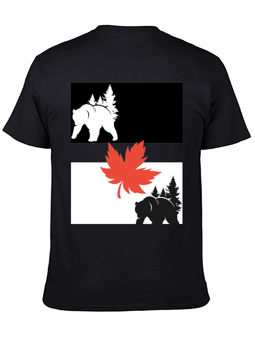Bear & Maple Leaf Graphic Tee