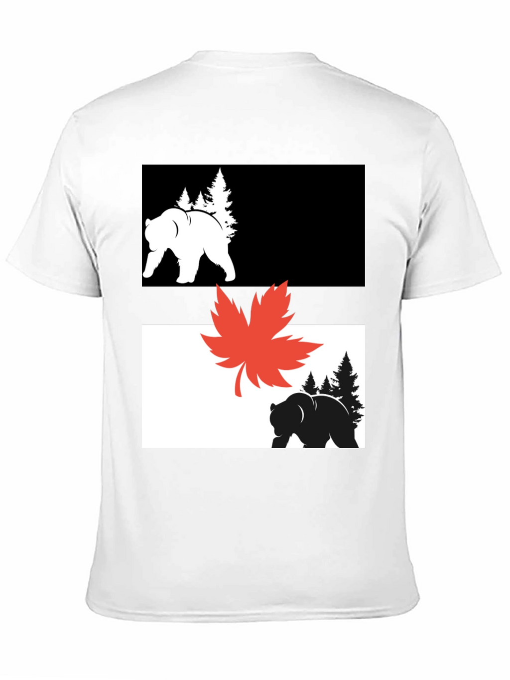 Bear & Maple Leaf Graphic Tee