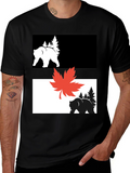 Bear & Maple Leaf Graphic Tee