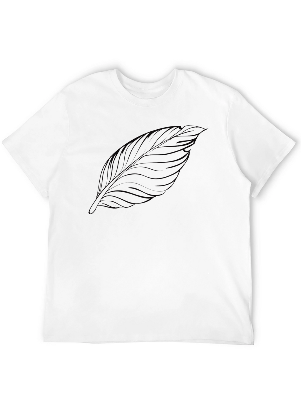 Mens Black Leaf Graphic T-Shirt