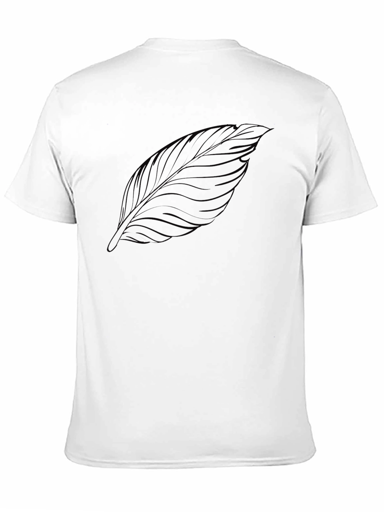 Mens Black Leaf Graphic T-Shirt