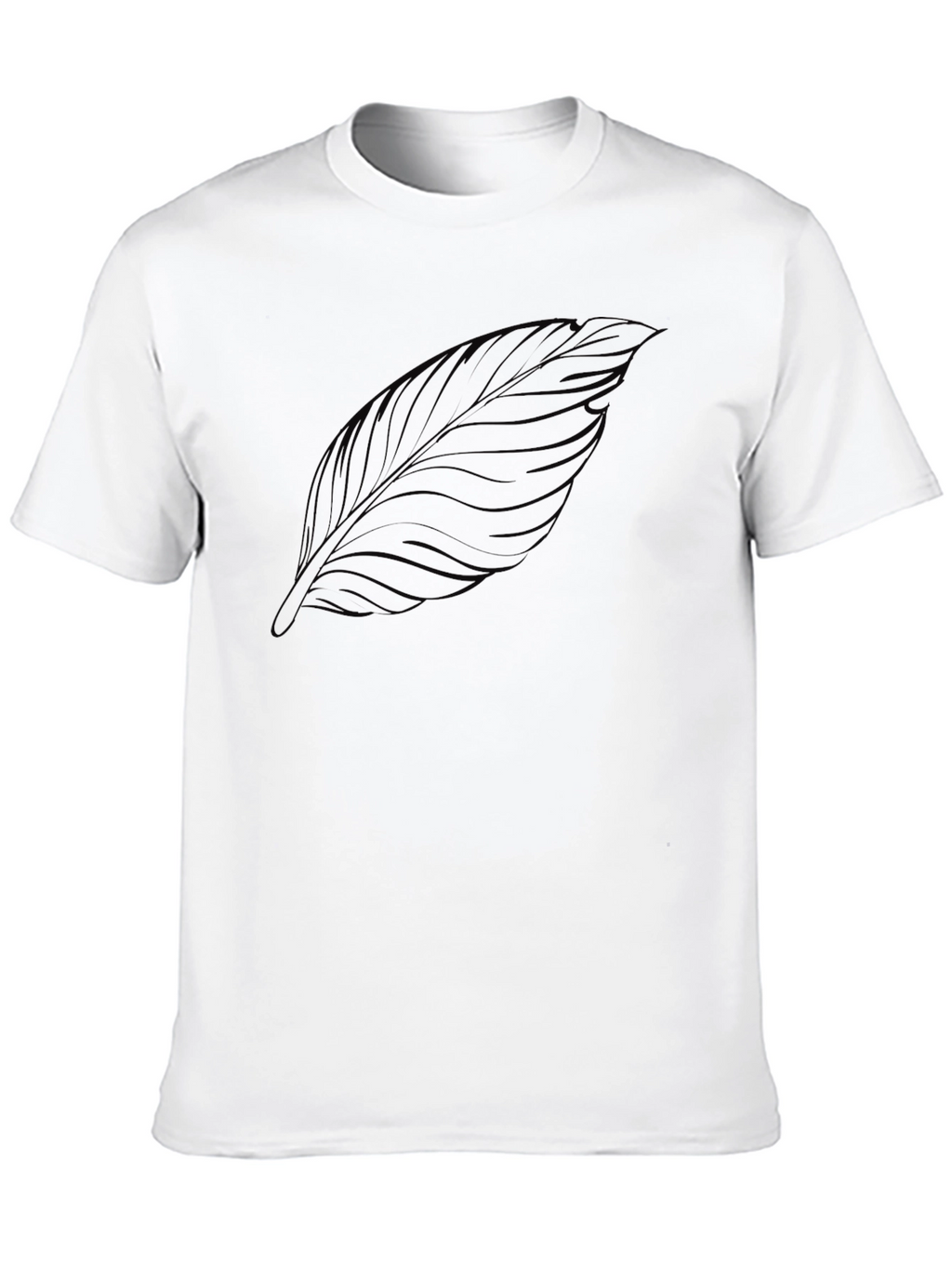Mens Black Leaf Graphic T-Shirt