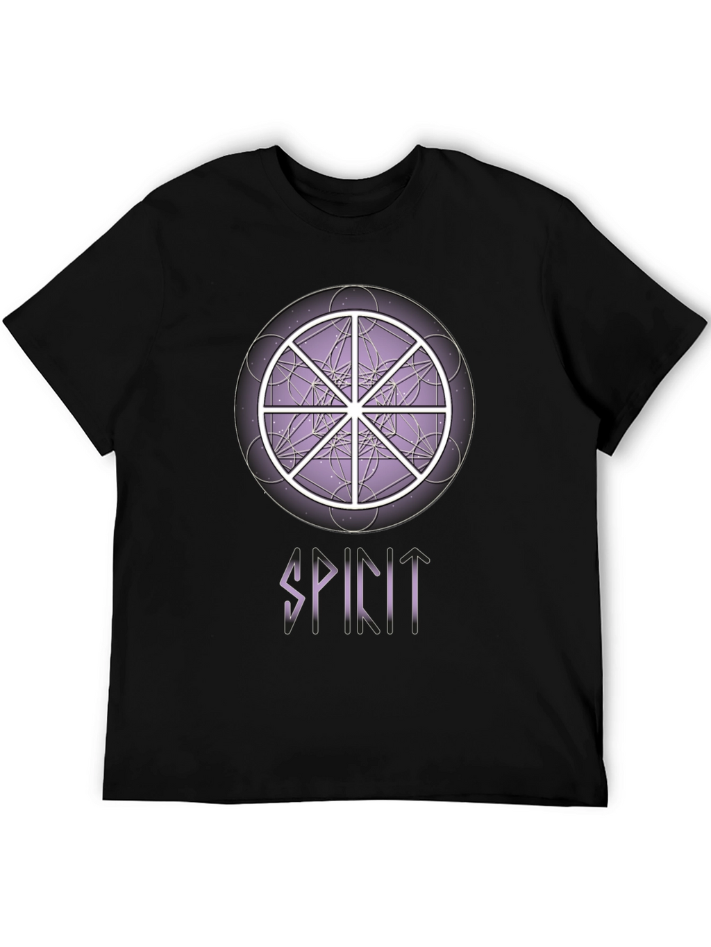 Spirit Wheel T-Shirt - Geometric Design Soft Cotton Tee