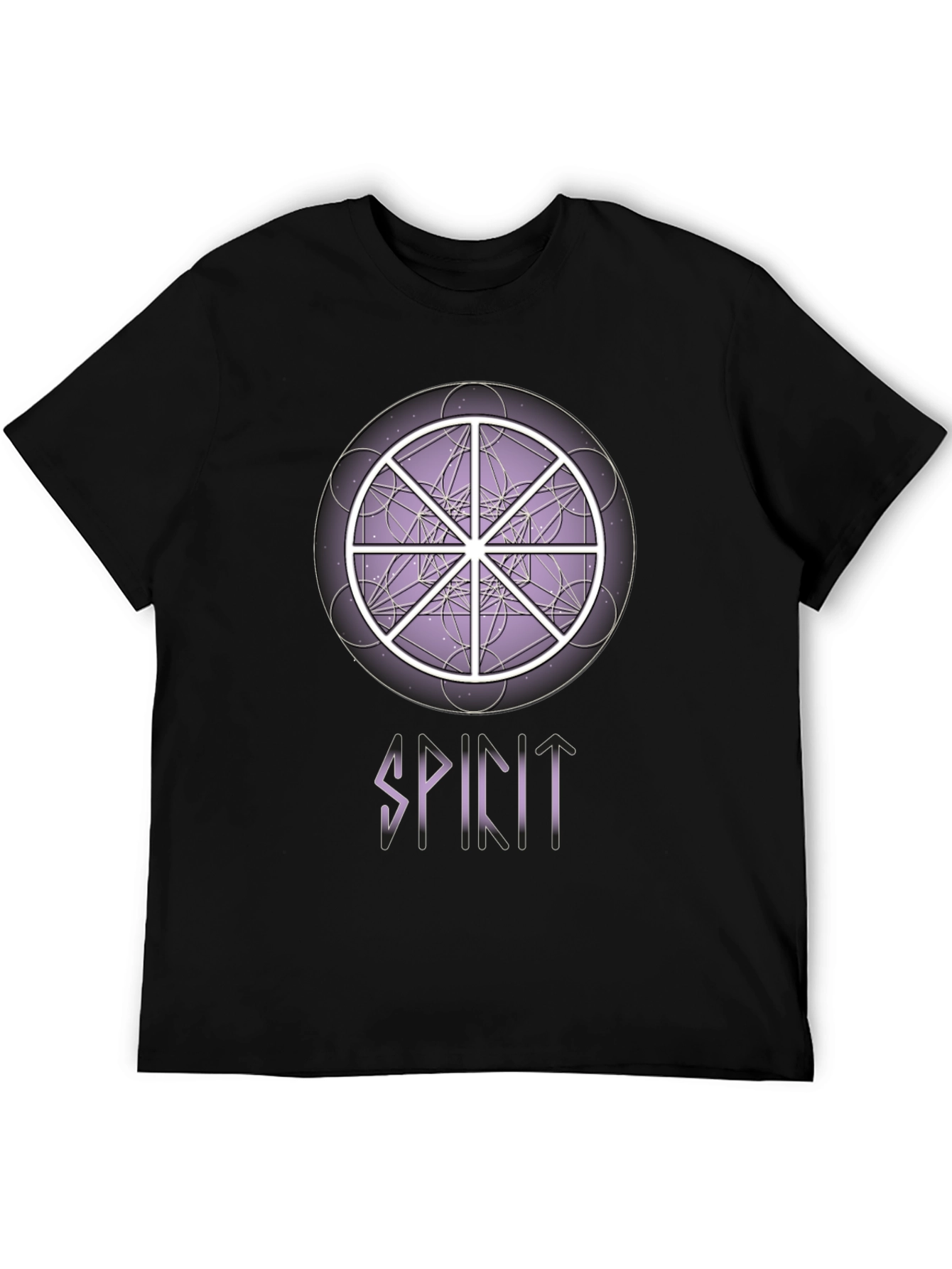Spirit Wheel T-Shirt - Geometric Design Soft Cotton Tee