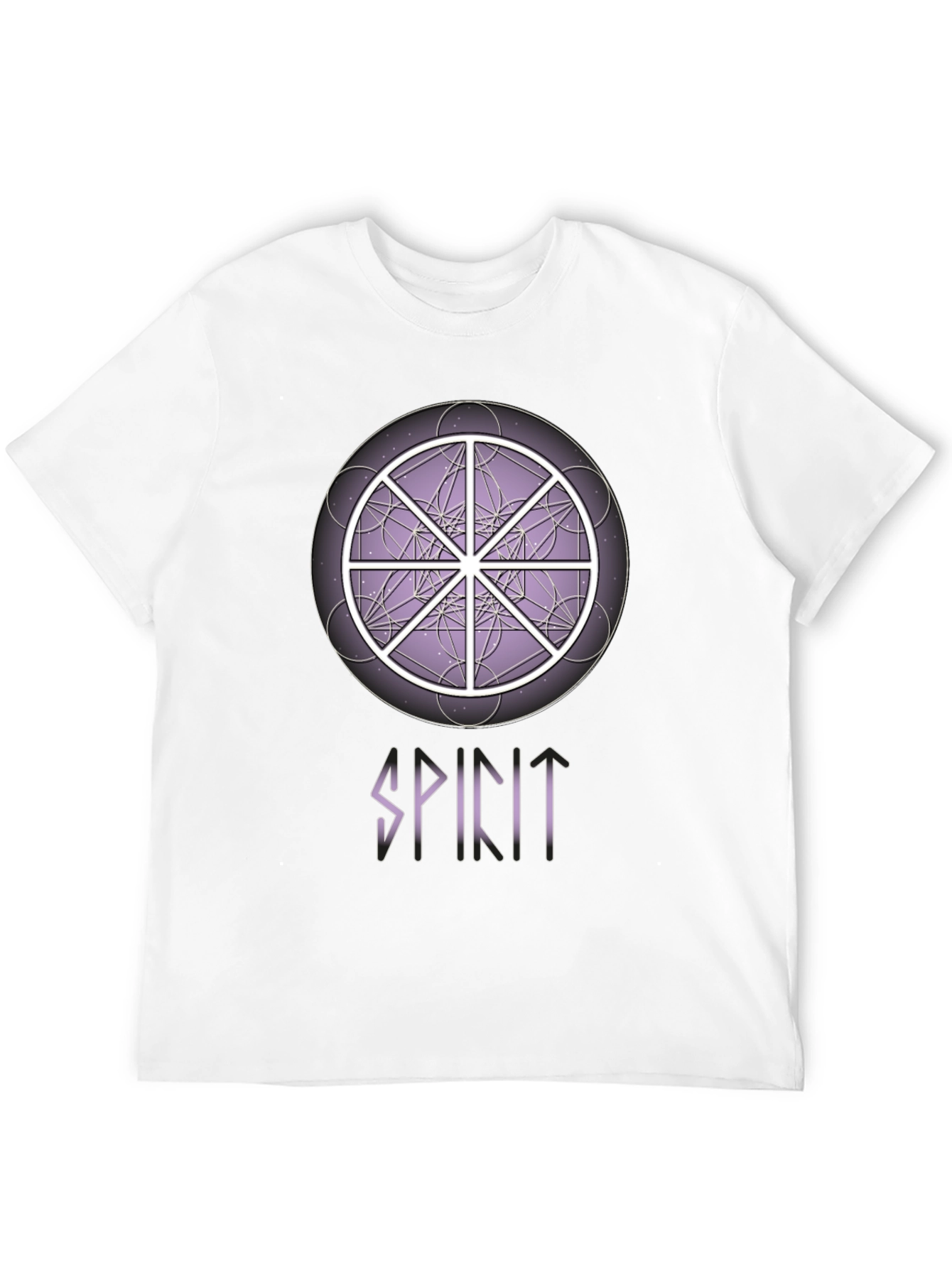 Spirit Wheel T-Shirt - Geometric Design Soft Cotton Tee