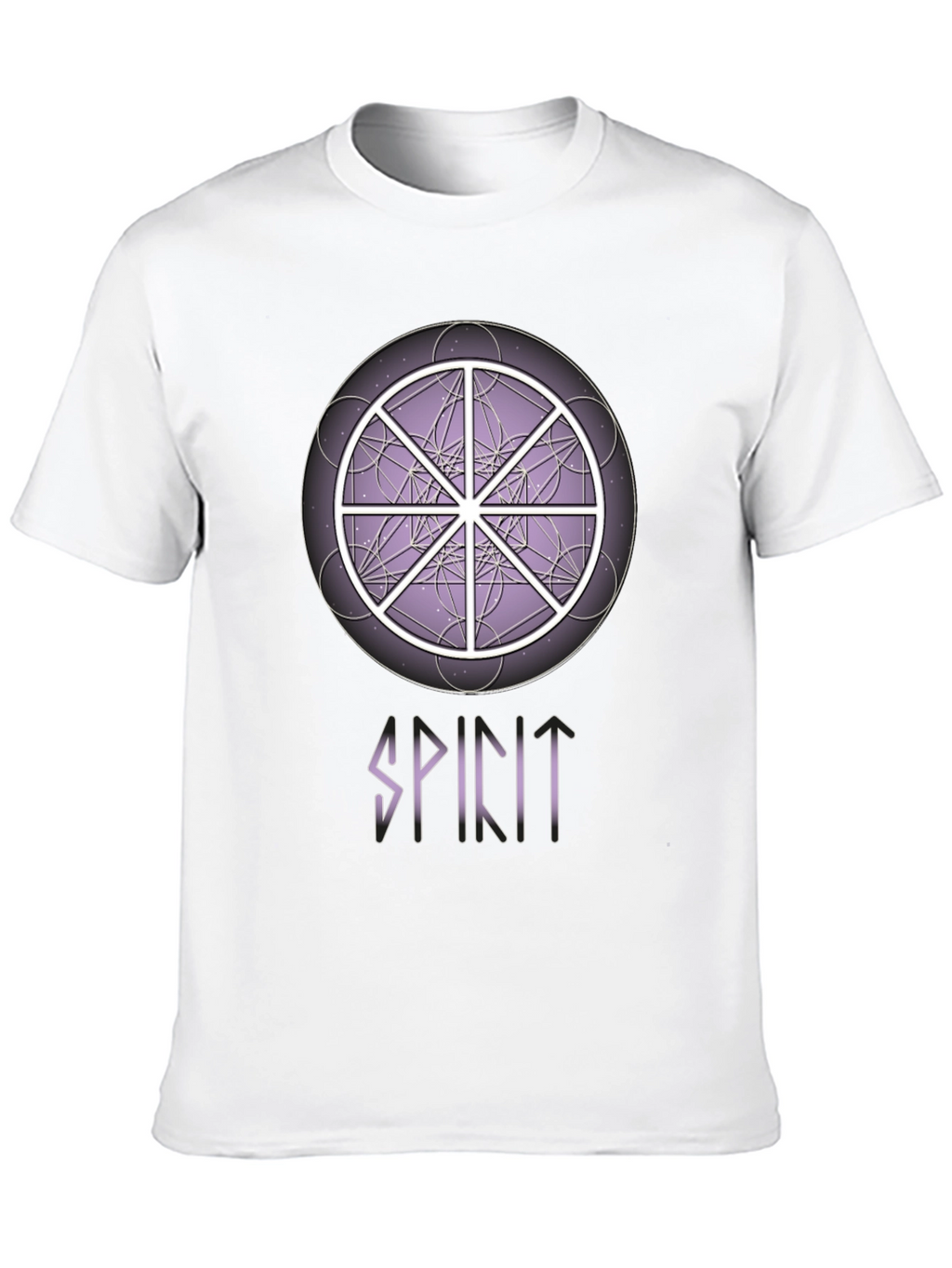 Spirit Wheel T-Shirt - Geometric Design Soft Cotton Tee