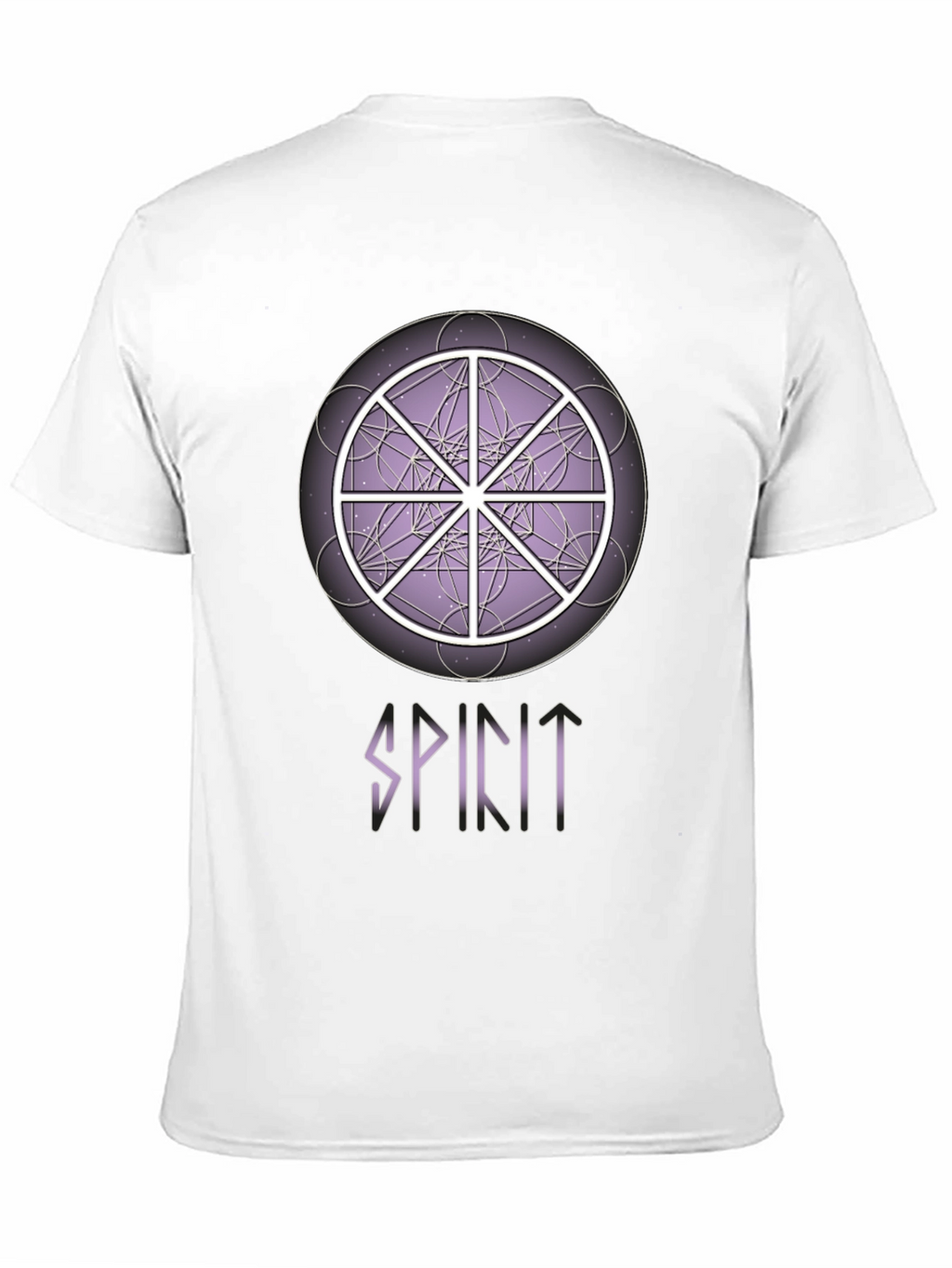 Spirit Wheel T-Shirt - Geometric Design Soft Cotton Tee