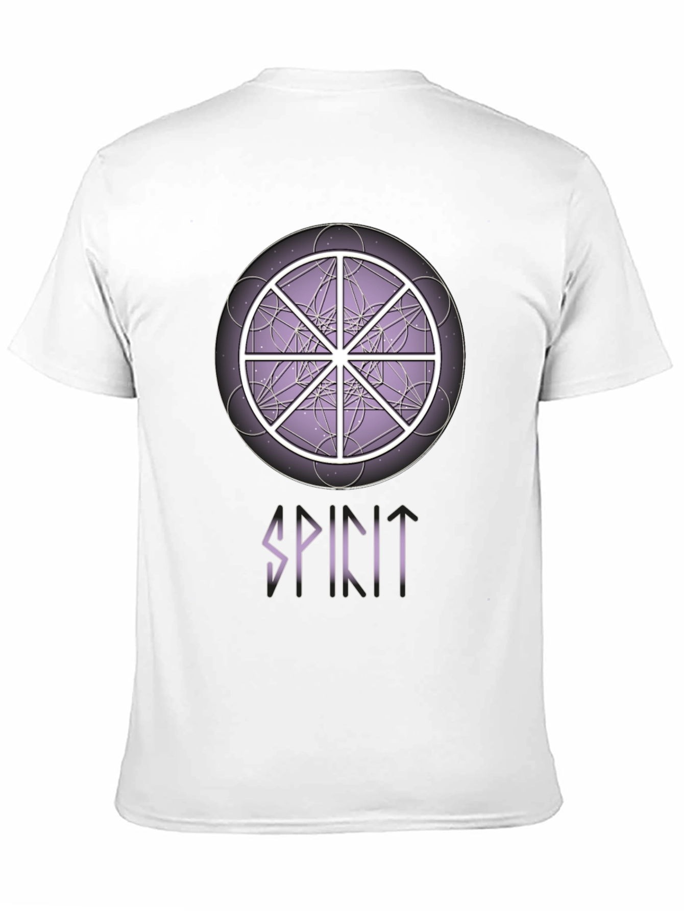 Spirit Wheel T-Shirt - Geometric Design Soft Cotton Tee