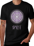 Spirit Wheel T-Shirt - Geometric Design Soft Cotton Tee