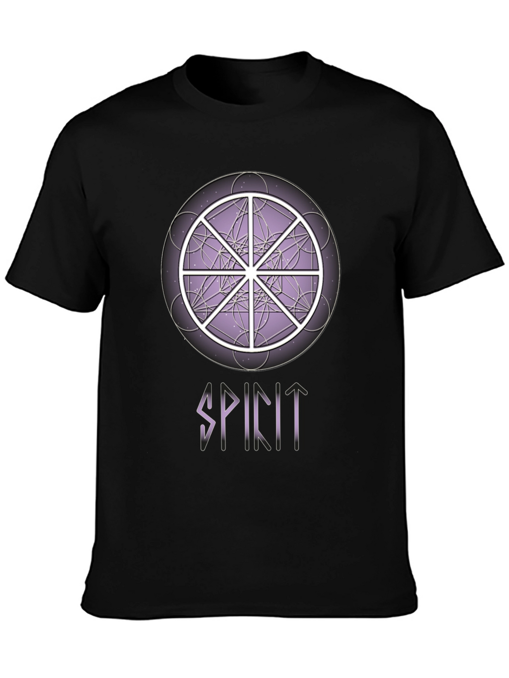 Spirit Wheel T-Shirt - Geometric Design Soft Cotton Tee