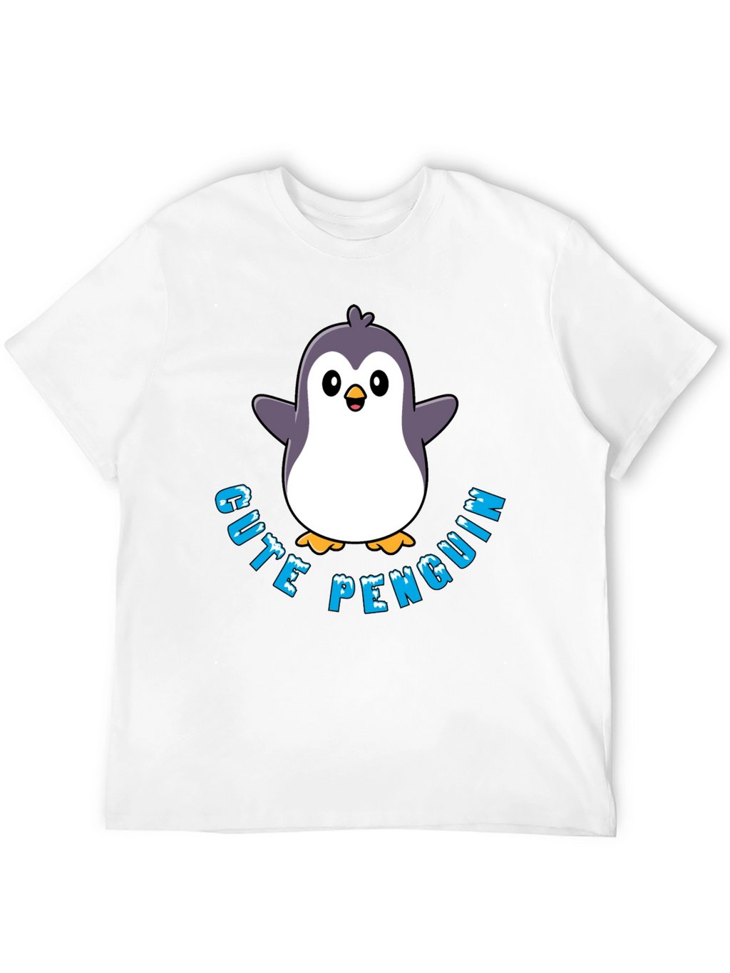 Cute Penguin Graphic T-Shirt - Black