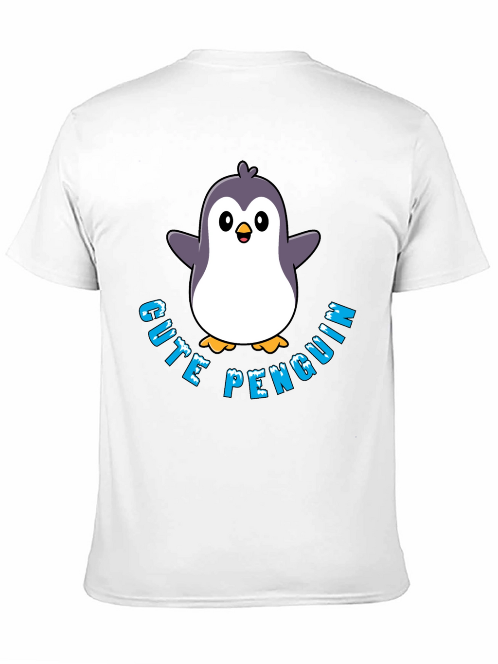 Cute Penguin Graphic T-Shirt - Black