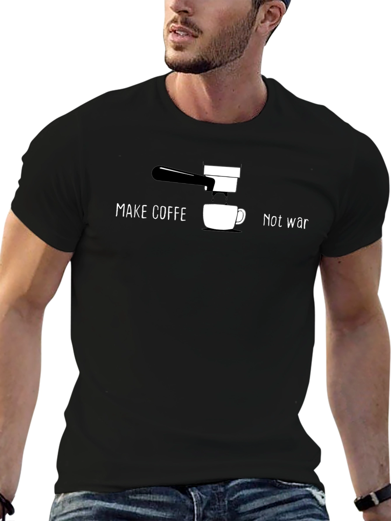 Make Coffee Not War Graphic T-Shirt