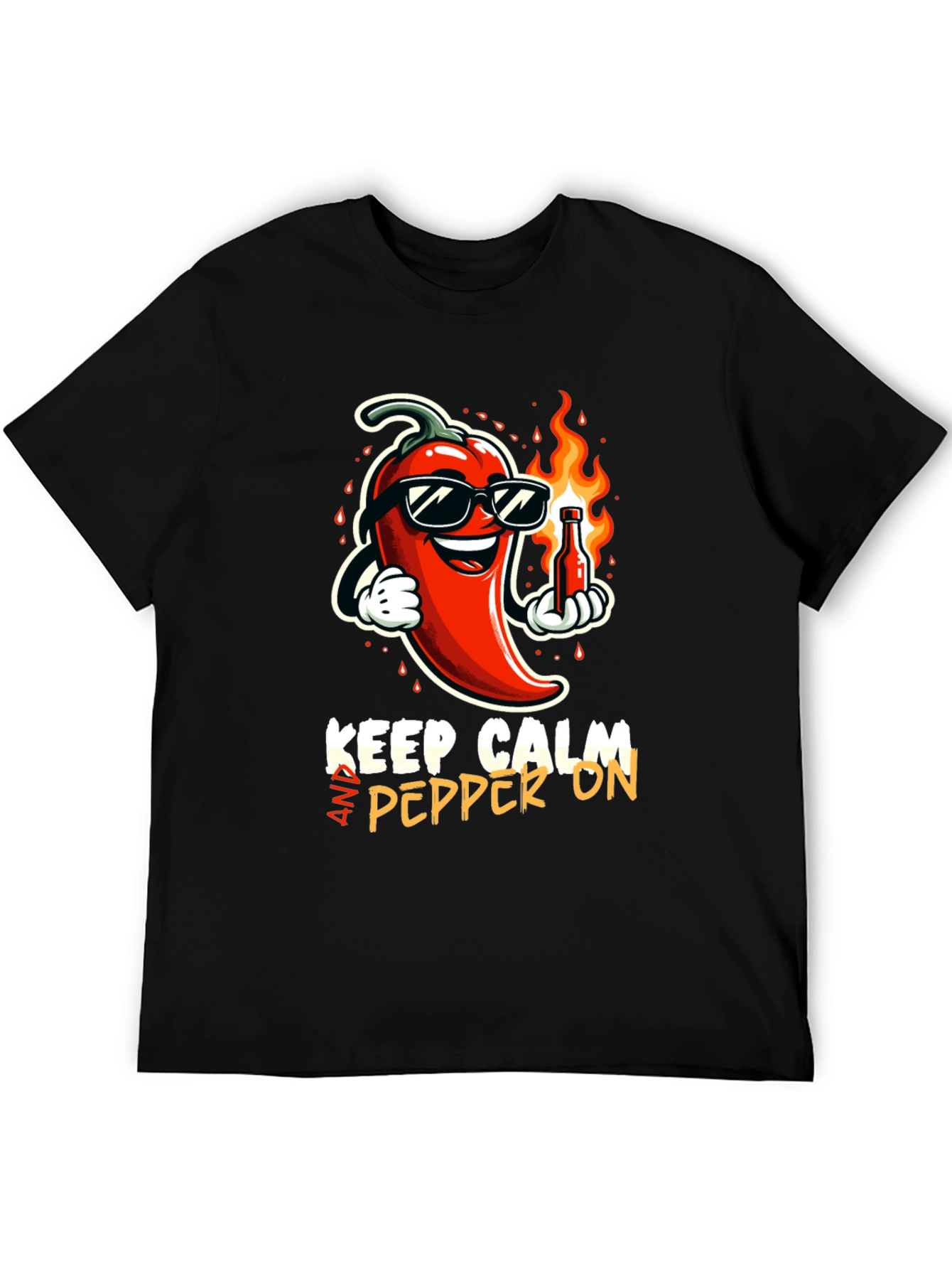 Keep Calm & Pepper On Graphic T-Shirt