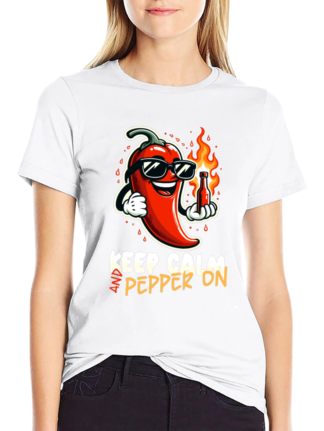 Keep Calm & Pepper On Graphic T-Shirt