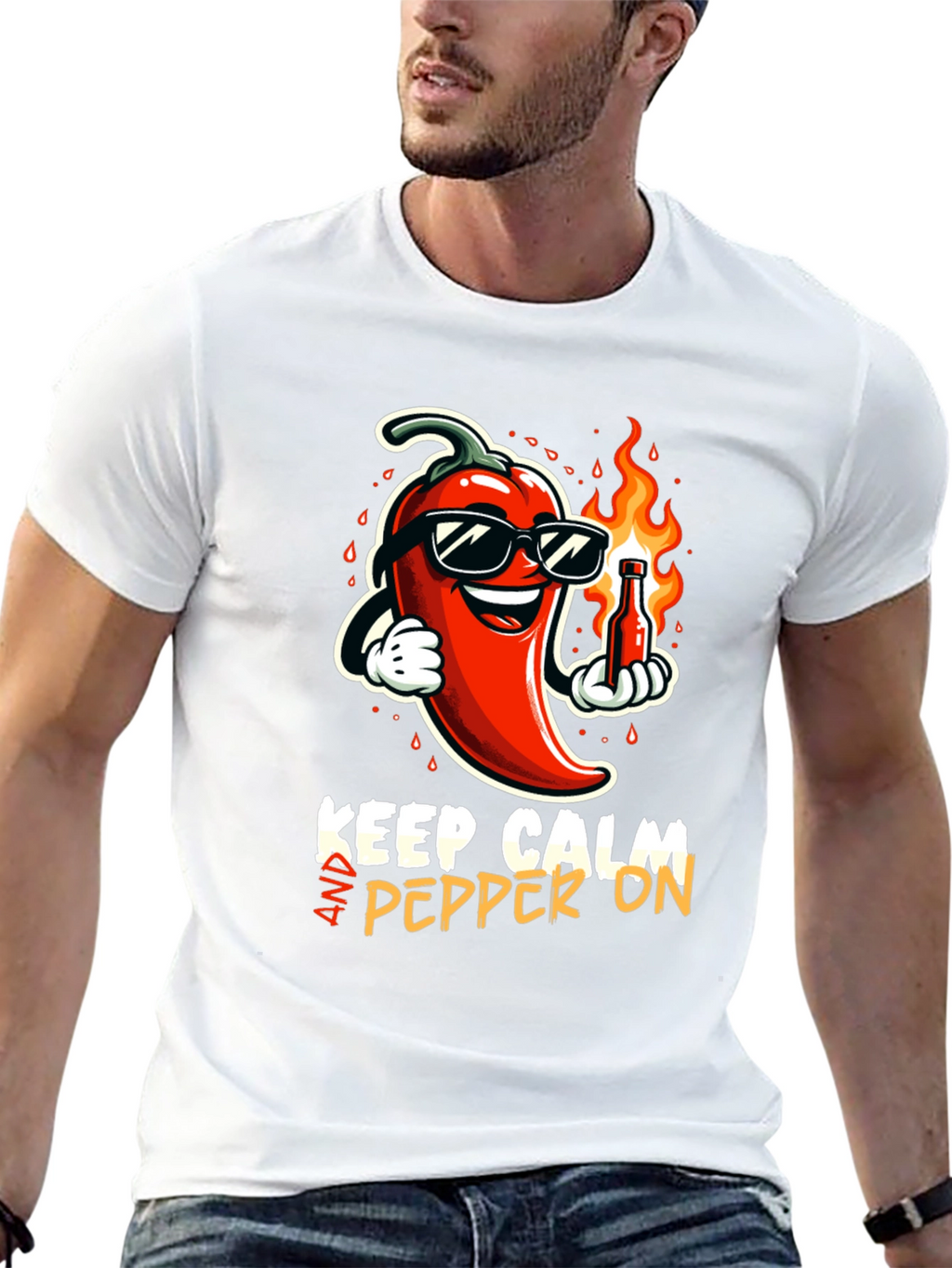 Keep Calm & Pepper On Graphic T-Shirt