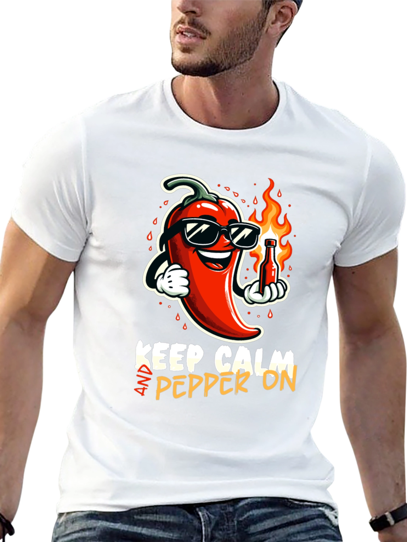 Keep Calm & Pepper On Graphic T-Shirt