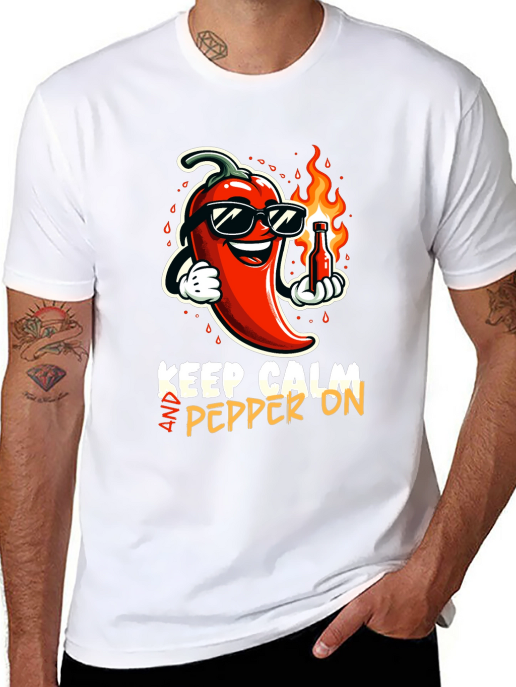 Keep Calm & Pepper On Graphic T-Shirt