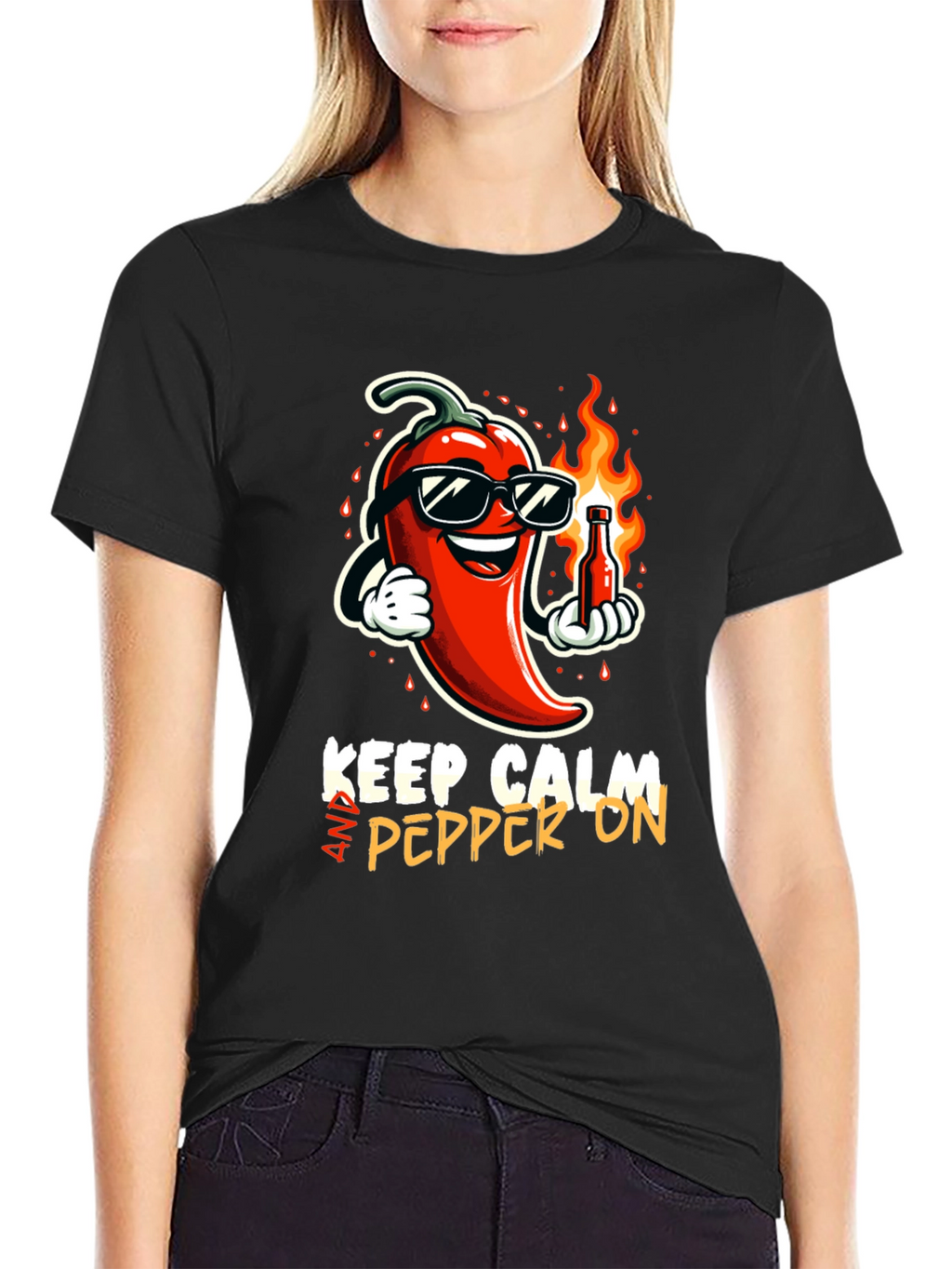 Keep Calm & Pepper On Graphic T-Shirt