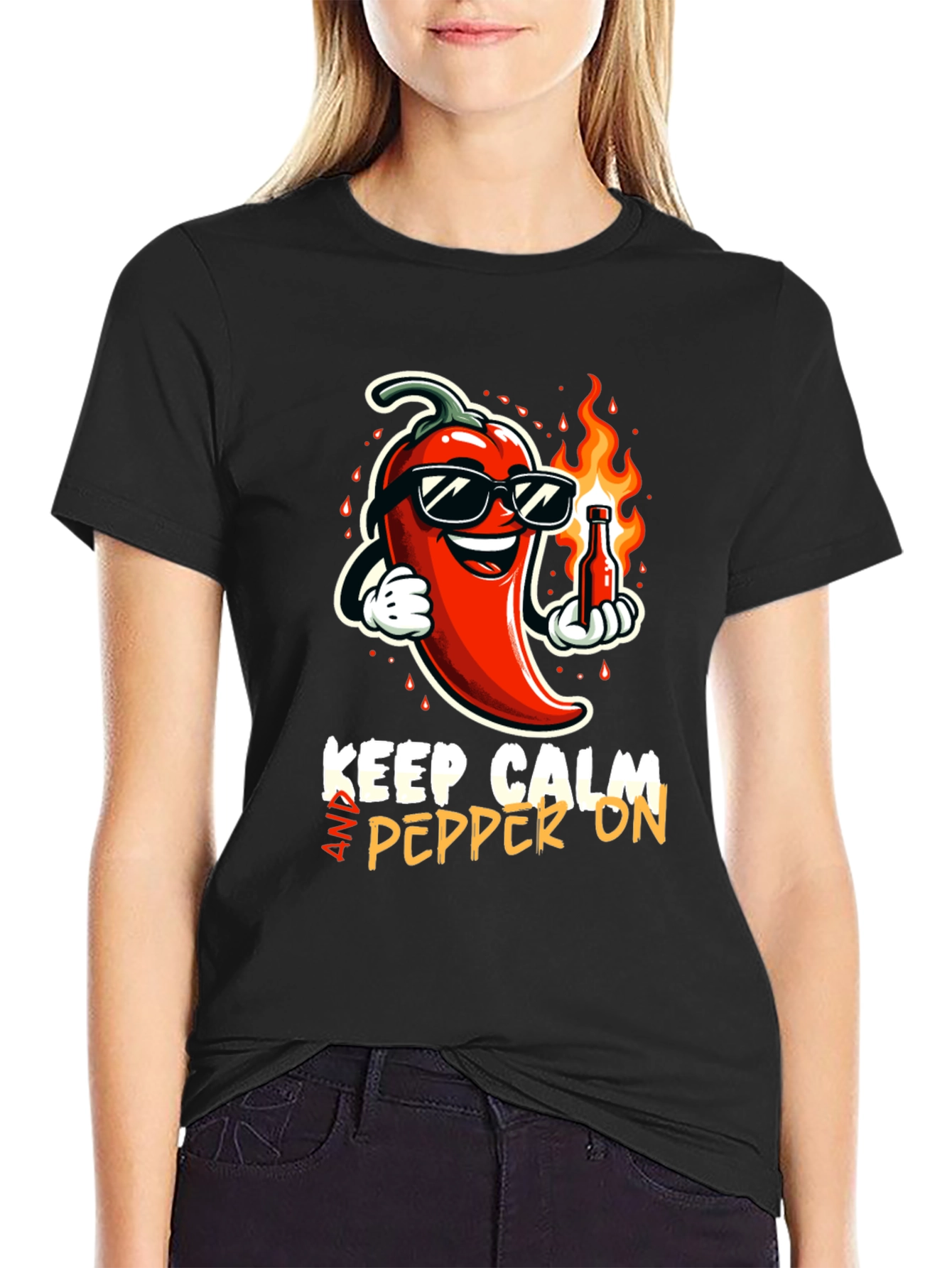 Keep Calm & Pepper On Graphic T-Shirt