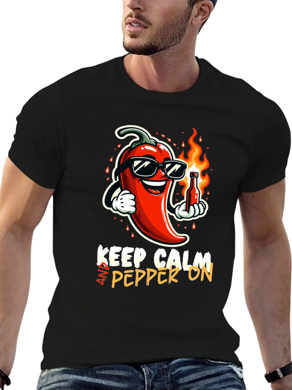 Keep Calm & Pepper On Graphic T-Shirt