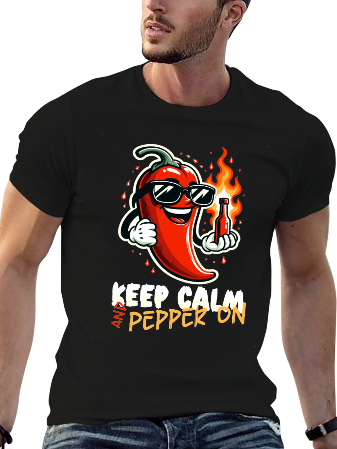 Keep Calm & Pepper On Graphic T-Shirt