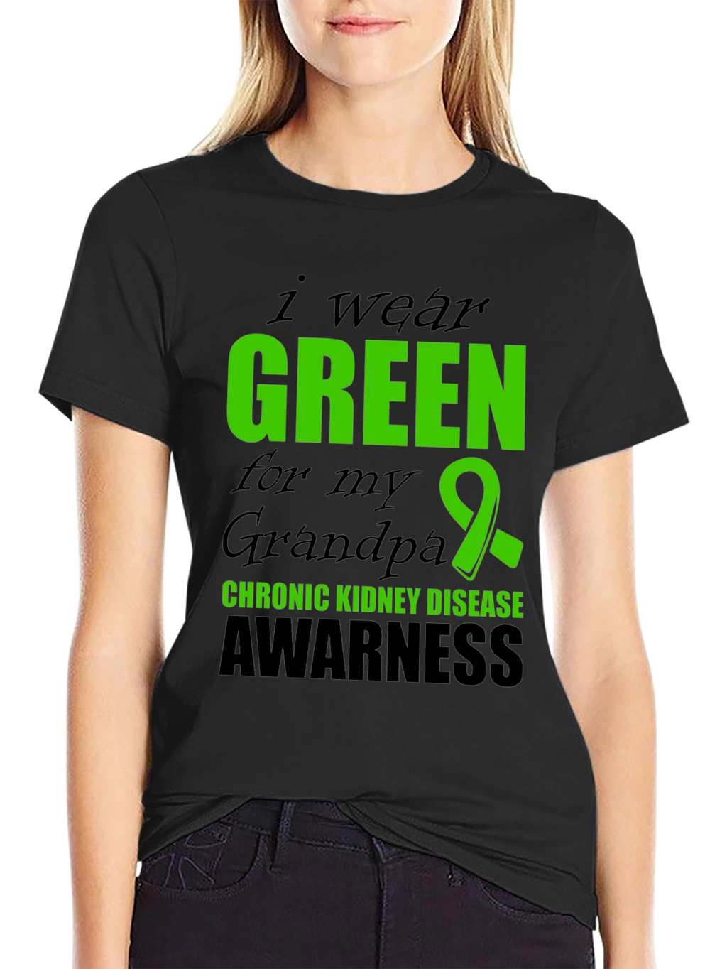 Green Ribbon Chronic Kidney Disease Awareness T-Shirt