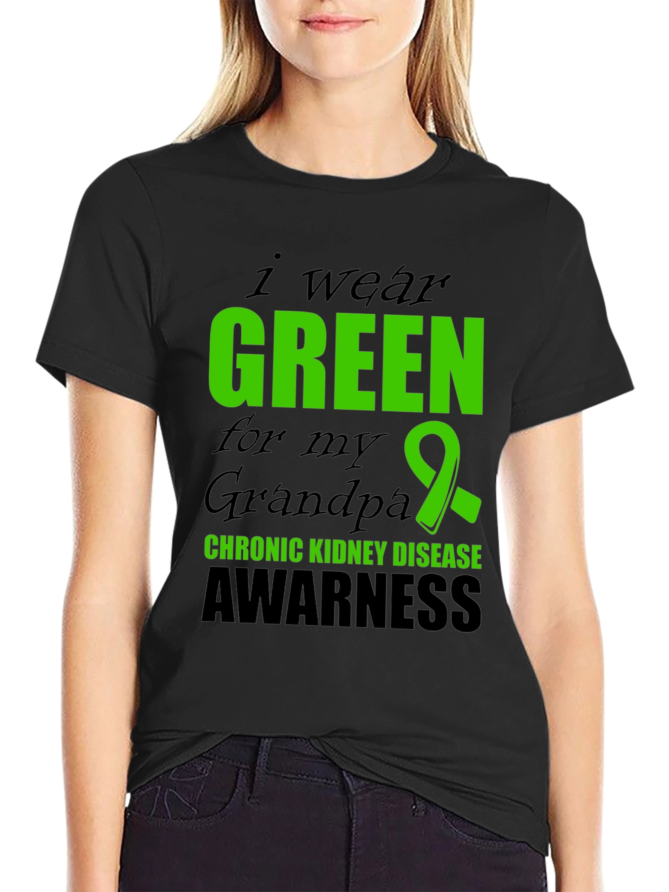 Green Ribbon Chronic Kidney Disease Awareness T-Shirt
