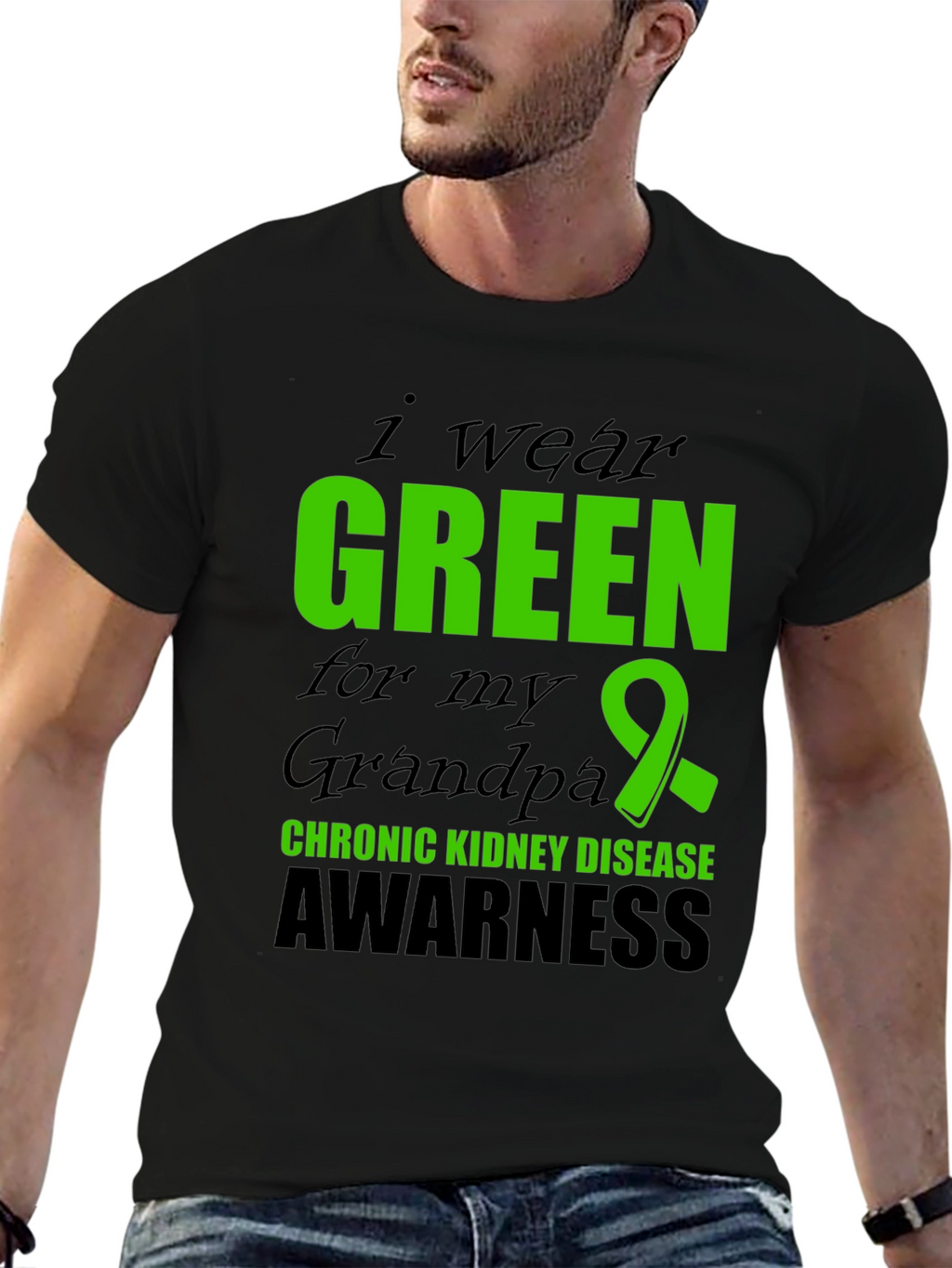 Green Ribbon Chronic Kidney Disease Awareness T-Shirt