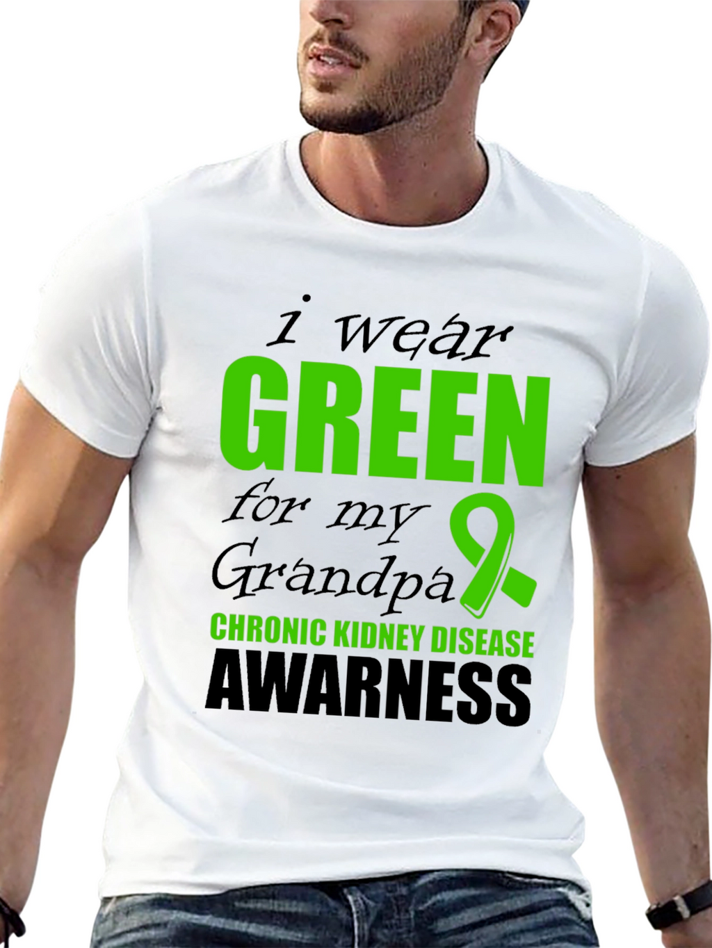 Green Ribbon Chronic Kidney Disease Awareness T-Shirt