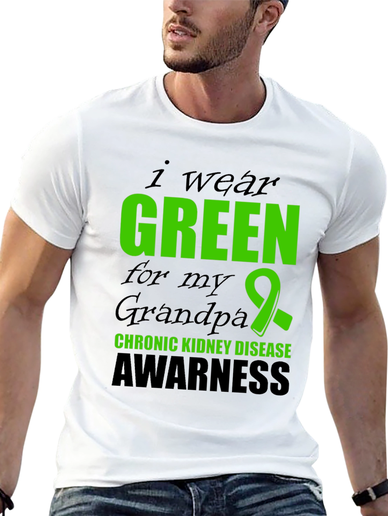 Green Ribbon Chronic Kidney Disease Awareness T-Shirt