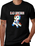Bad Unicorn Graphic Print T-Shirt
