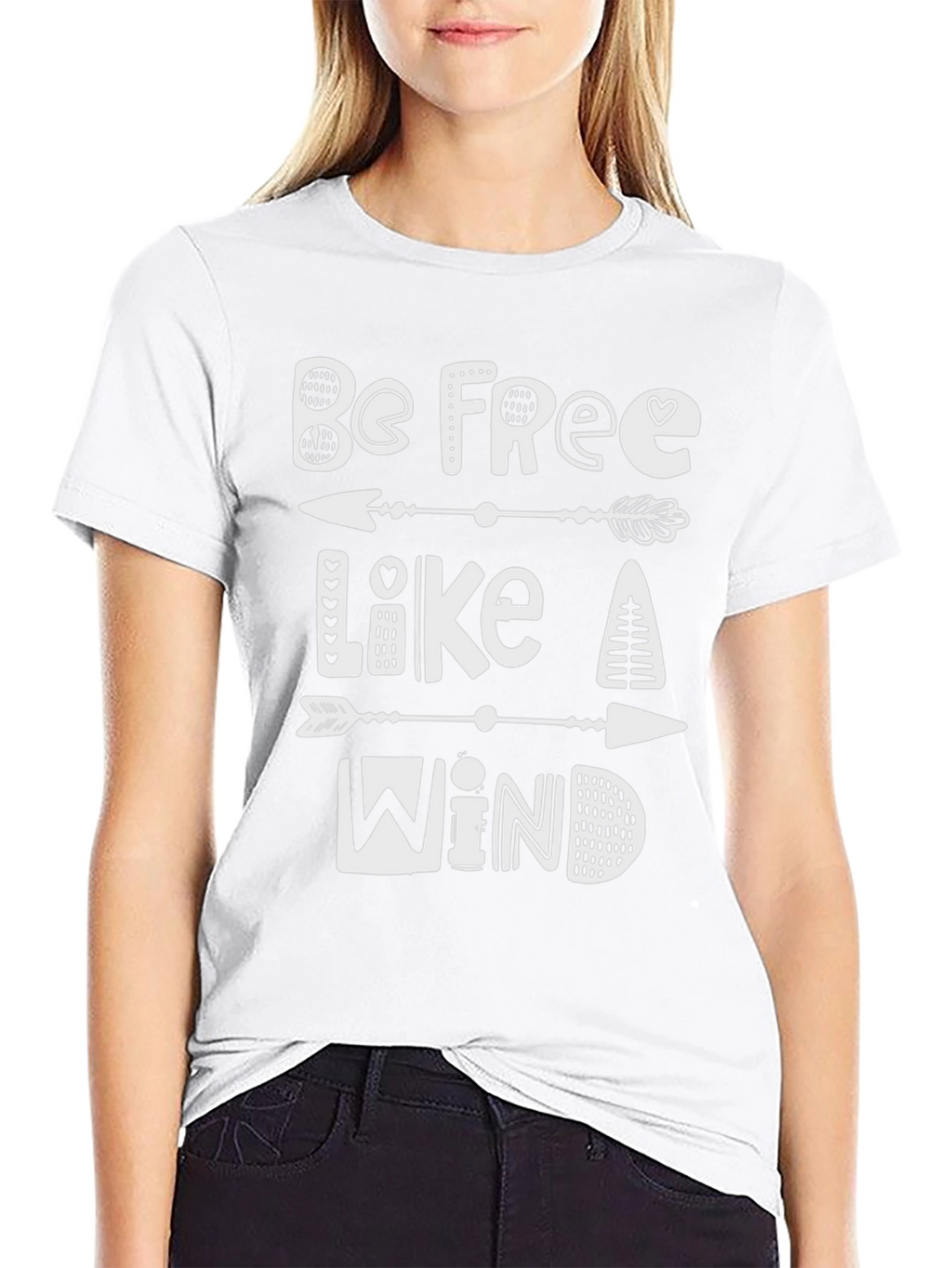 Be Free Like A Wind T-Shirt - Black