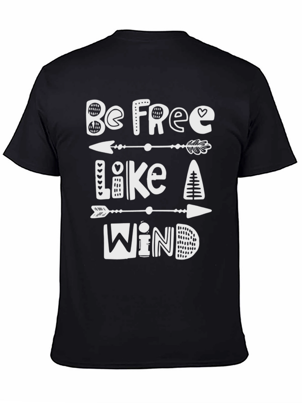 Be Free Like A Wind T-Shirt - Black