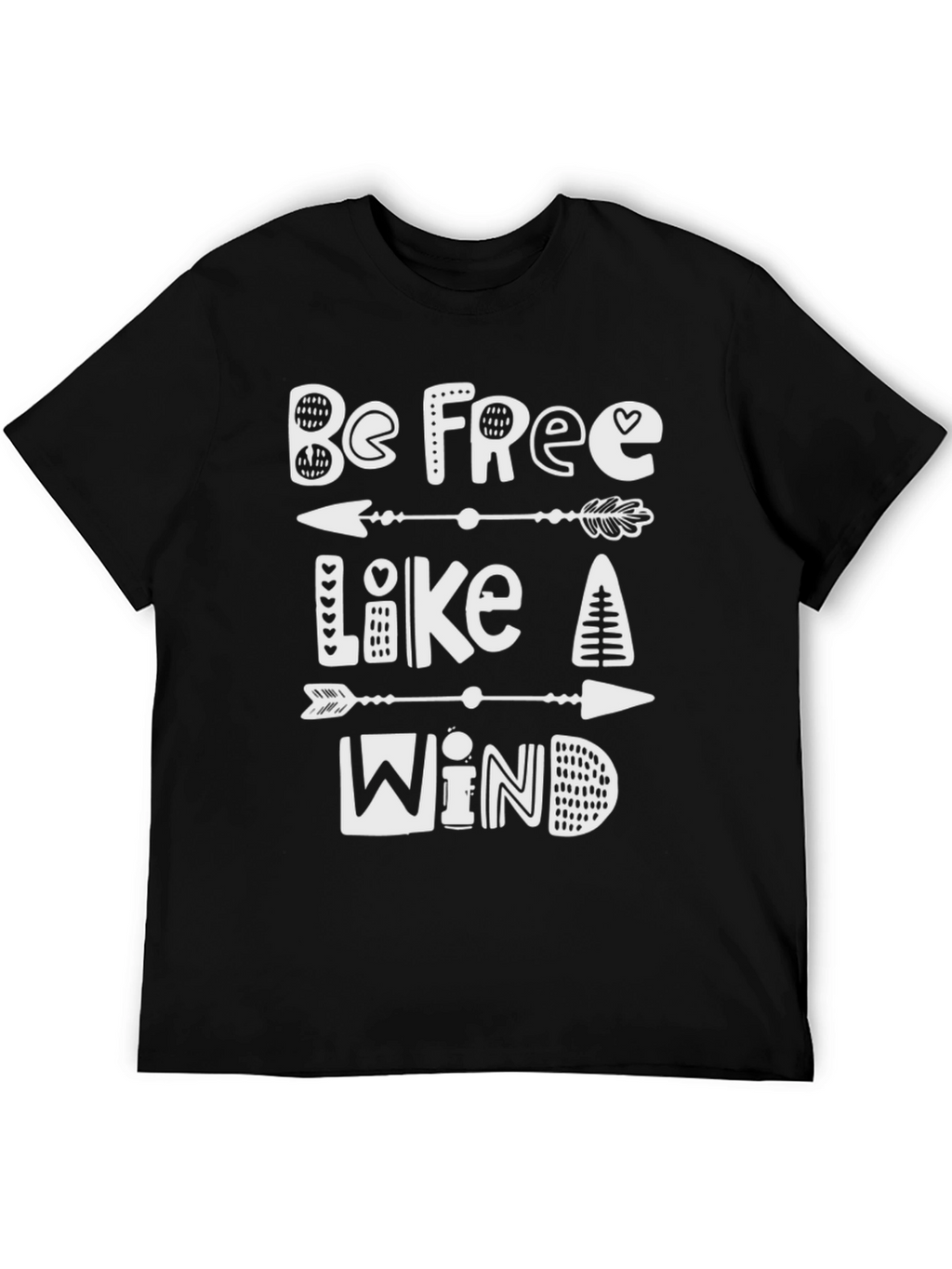 Be Free Like A Wind T-Shirt - Black