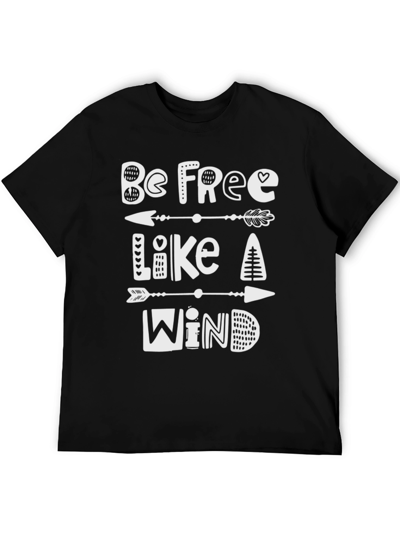 Be Free Like A Wind T-Shirt - Black