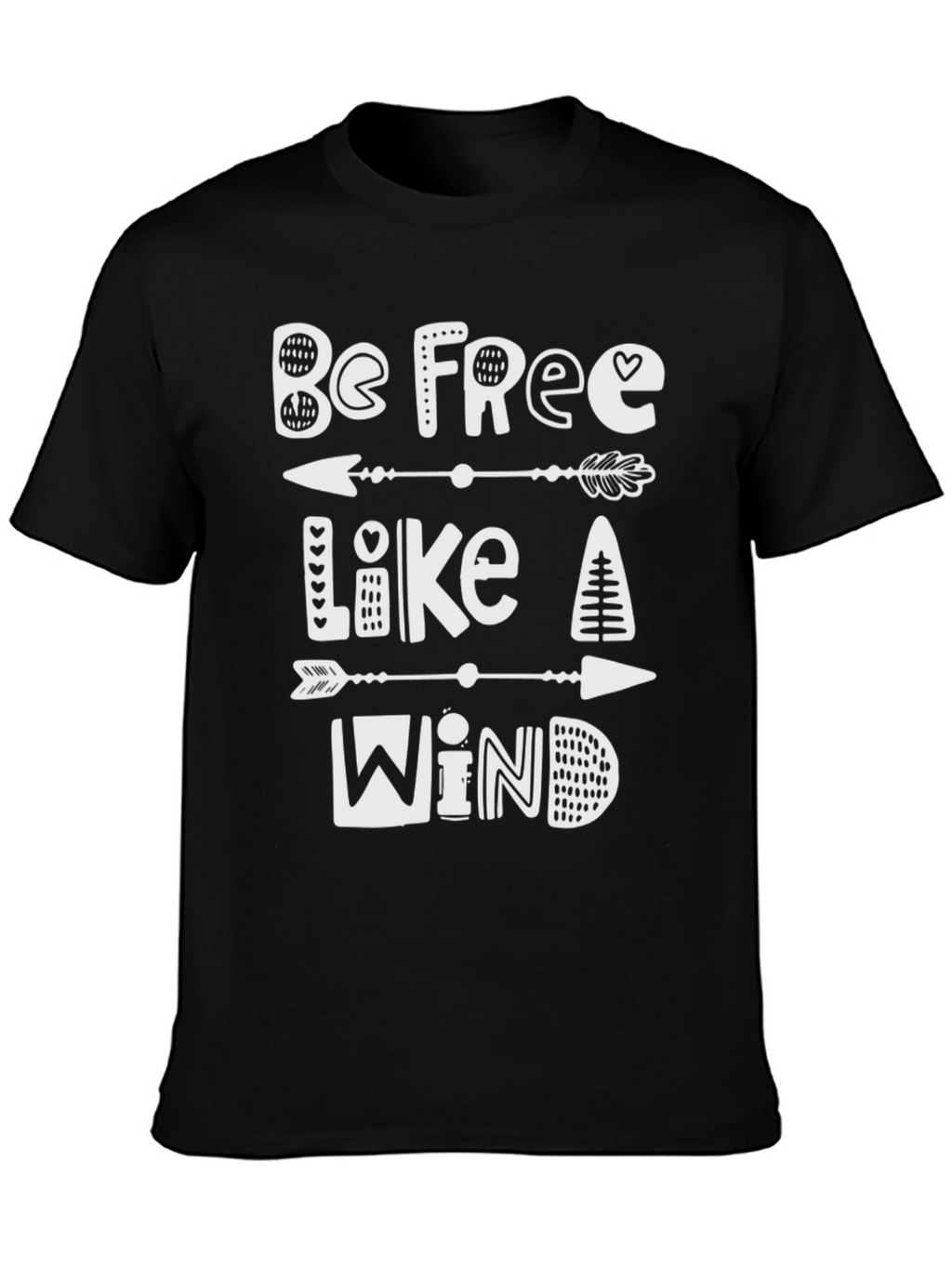Be Free Like A Wind T-Shirt - Black